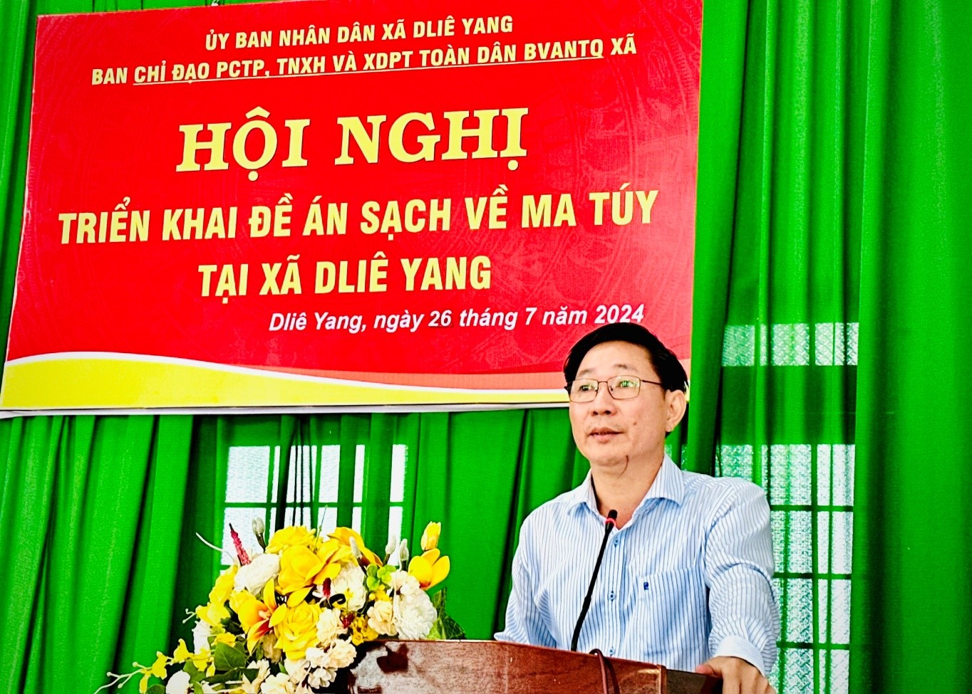Hội nghị triển khai Đề án sạch về ma tuý tại xã Dliê Yang